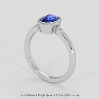 1.68 Ct. Blue Sapphire Ring, 14K White Gold 2