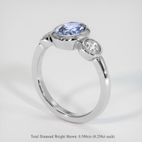 1.79 Ct. Bi Color Sapphire Ring, 14K White Gold 2