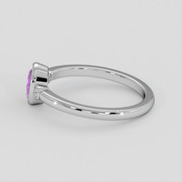 0.85 Ct. Pinkish Purple Sapphire Ring, 14K White Gold 4