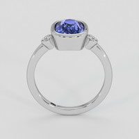 2.67 Ct. Purplish Blue Sapphire Ring, 14K White Gold 3