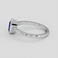 1.28 Ct. Blue Sapphire Ring, 14K White Gold 4