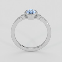 0.95 Ct. Blue Sapphire Ring, 14K White Gold 3