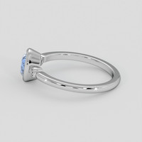 0.95 Ct. Blue Sapphire Ring, 14K White Gold 4