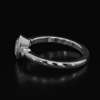 0.77 Ct. Sapphire Ring, 14K White Gold 4