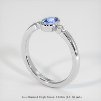0.52 Ct. Bi Color Sapphire Ring, 18K White Gold 2