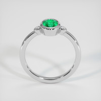 0.55 Ct. Emerald Ring, 18K White Gold 3