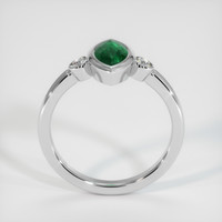 0.70 Ct. Emerald Ring, 18K White Gold 3