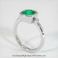 1.65 Ct. Emerald Ring, 18K White Gold 2