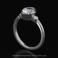 1.40 Ct. Gemstone Ring, 18K White Gold 2