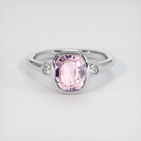 3.07 Ct. Sapphire Ring, 18K White Gold 1