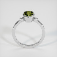 2.06 Ct. Green Sapphire Ring, 18K White Gold 3