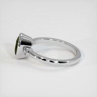 2.06 Ct. Green Sapphire Ring, 18K White Gold 4