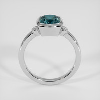 1.69 Ct. Greenish Blue Sapphire Ring, 18K White Gold 3