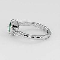 1.20 Ct. Bluish Green Sapphire Ring, 18K White Gold 4
