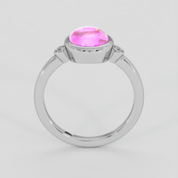 2.25 Ct. Pink Sapphire Ring, 18K White Gold 3