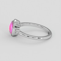 2.25 Ct. Pink Sapphire Ring, 18K White Gold 4