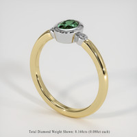 0.65 Ct. Gemstone Ring, 14K White & Yellow 2