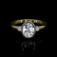 1.40 Ct. Gemstone Ring, 14K White & Yellow 1