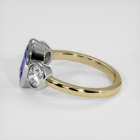 2.25 Ct. Blue Sapphire Ring, 14K White & Yellow 4