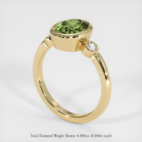 1.66 Ct. Green Tourmaline Ring, 10K Yellow Gold 2