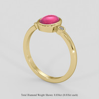 1.60 Ct. Pinkish Red Ruby Ring, 10K Yellow Gold 2