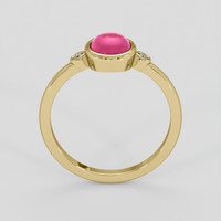 1.60 Ct. Pinkish Red Ruby Ring, 10K Yellow Gold 3