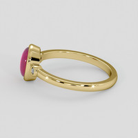 1.60 Ct. Pinkish Red Ruby Ring, 10K Yellow Gold 4