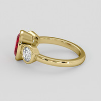 2.73 Ct. Pinkish Red Ruby Ring, 10K Yellow Gold 4