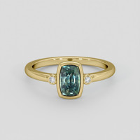 1.17 Ct. Bluish Green Sapphire Ring, 10K Yellow Gold 1
