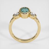 1.39 Ct. Bluish Green Sapphire Ring, 10K Yellow Gold 3
