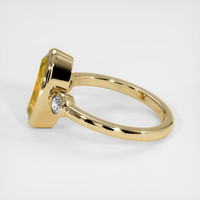 2.92 Ct. Orangish Yellow Precious Topaz Ring, 14K Yellow Gold 4