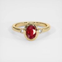 1.07 Ct. Ruby Ring, 14K Yellow Gold 1