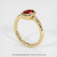 1.07 Ct. Ruby Ring, 14K Yellow Gold 2