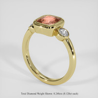1.60 Ct. Padparadscha Sapphire Ring, 14K Yellow Gold 2