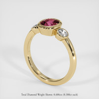 2.09 Ct. Pinkish Brown Sapphire Ring, 14K Yellow Gold 2