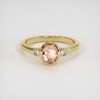 0.68 Ct. Sapphire Ring, 14K Yellow Gold 1