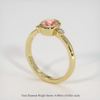 0.68 Ct. Sapphire Ring, 14K Yellow Gold 2