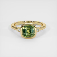 2.53 Ct. Green Sapphire Ring, 14K Yellow Gold 1