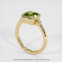 2.53 Ct. Green Sapphire Ring, 14K Yellow Gold 2