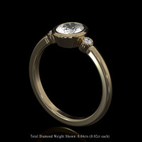 0.86 Ct. Sapphire Ring, 14K Yellow Gold 2