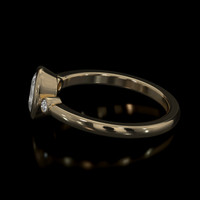 0.86 Ct. Sapphire Ring, 14K Yellow Gold 4