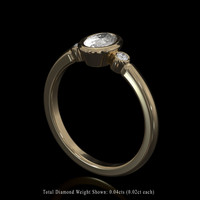 0.77 Ct. Sapphire Ring, 14K Yellow Gold 2