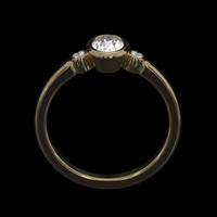 0.77 Ct. Sapphire Ring, 14K Yellow Gold 3