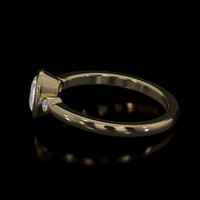 0.77 Ct. Sapphire Ring, 14K Yellow Gold 4