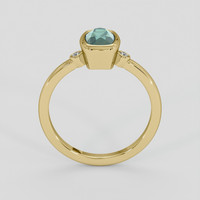 2.29 Ct. Bluish Green Sapphire Ring, 14K Yellow Gold 3