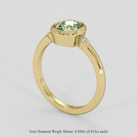 1.57 Ct. Yellowish Green Sapphire Ring, 14K Yellow Gold 2