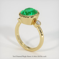 3.87 Ct. Emerald Ring, 18K Yellow Gold 2