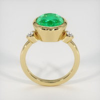 3.87 Ct. Emerald Ring, 18K Yellow Gold 3