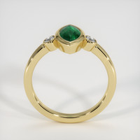0.70 Ct. Emerald Ring, 18K Yellow Gold 3