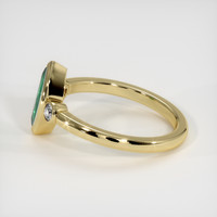 0.70 Ct. Emerald Ring, 18K Yellow Gold 4